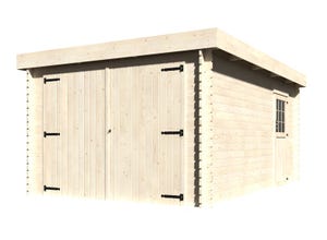 Garage bois GALAN 28 mm 3,26 x 4,80 cm
