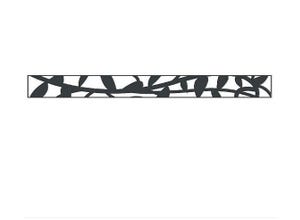 Panneau décor horizontal - motif feuilles - 16 cm SYLWAY