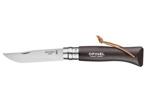 Couteau fermant Vri baroudeur n°8 noir brun avec lien OPINEL