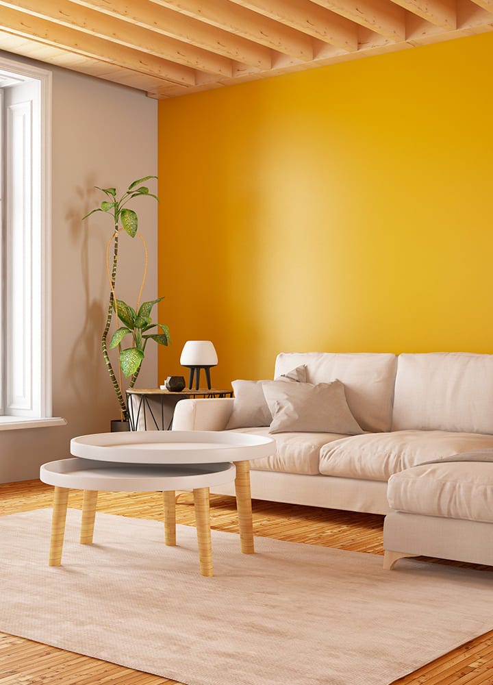 peinture jaune décoration